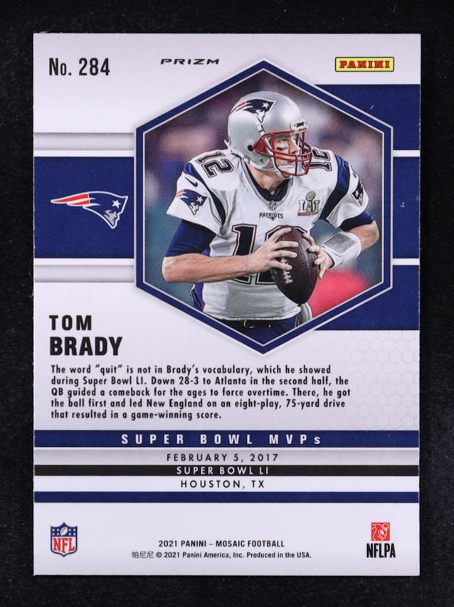 Tom Brady 2021 Panini Mosaic Silver #284 MVP at PristineAuction.com Tom Brady 2021 Panini Mosaic Silver #284 MVP at PristineAuction.com