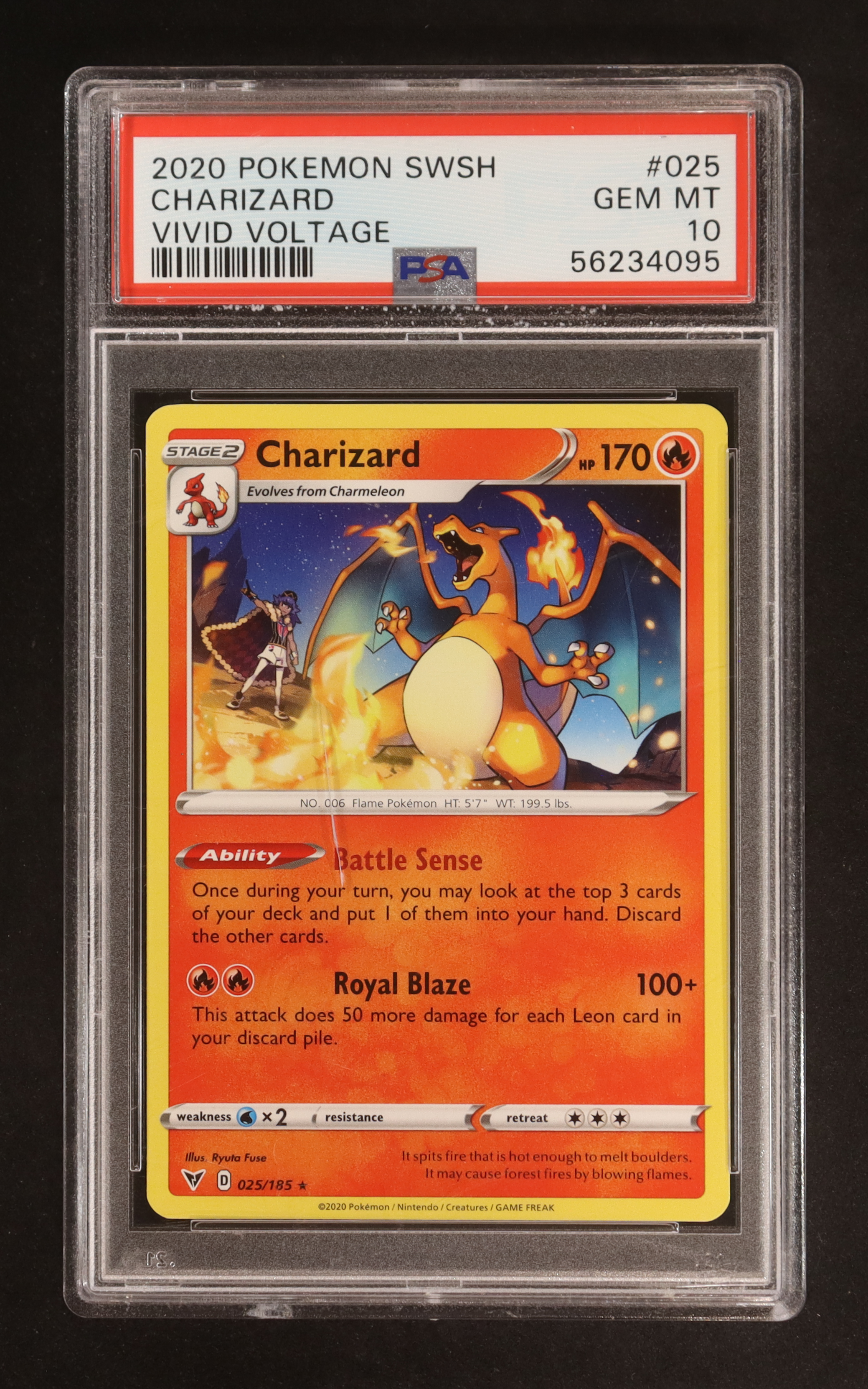 Charizard 2020 Pokemon Sword and Shield Vivid Voltage #025 (PSA 10) at PristineAuction.com Charizard 2020 Pokemon Sword and Shield Vivid Voltage #025 (PSA 10) at PristineAuction.com