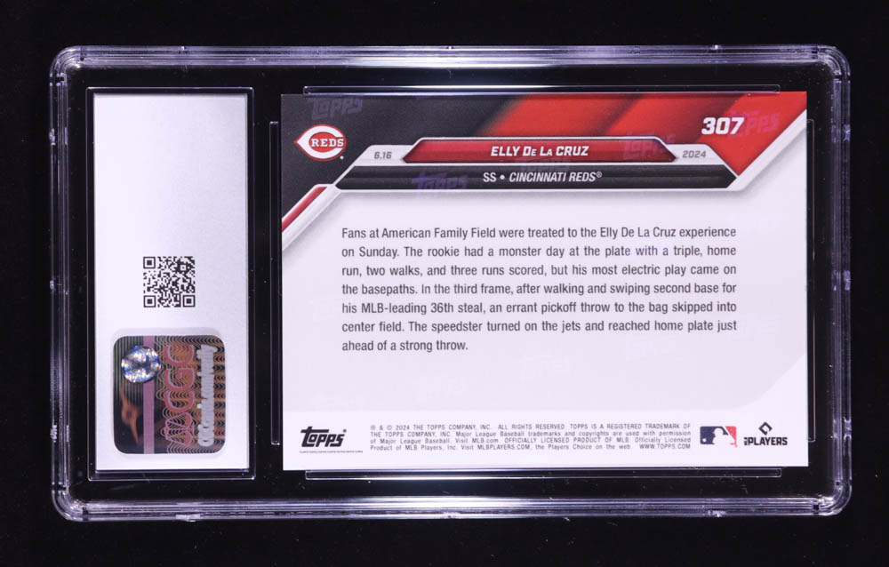 Elly De La Cruz 2024 Topps Now #307 RC (CGC 10) at PristineAuction.com Elly De La Cruz 2024 Topps Now #307 RC (CGC 10) at PristineAuction.com