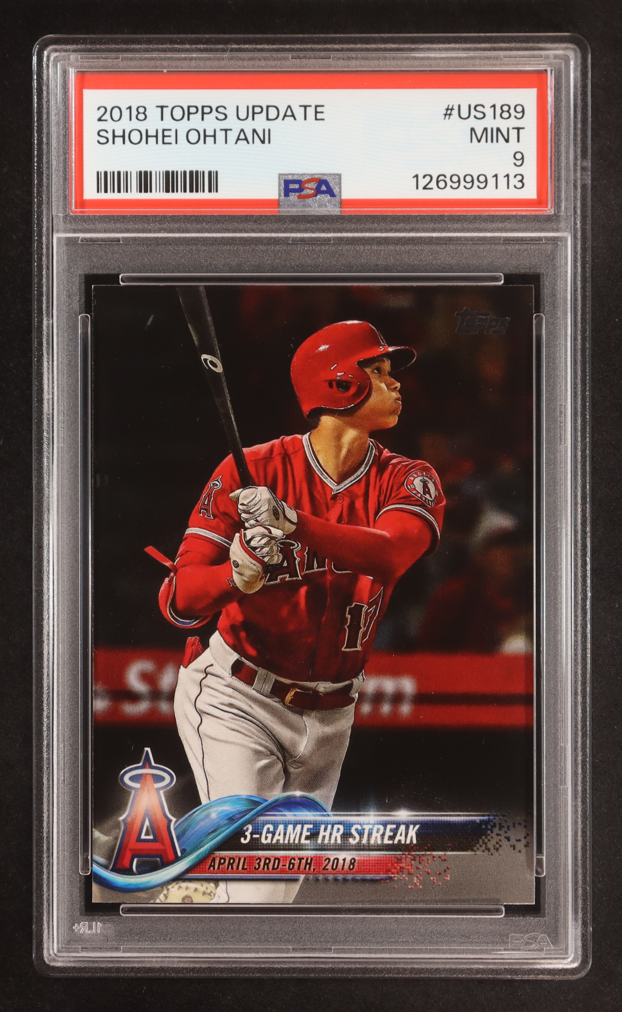 Shohei Ohtani 2018 Topps Update #US189 HL RC (PSA 9) at PristineAuction.com Shohei Ohtani 2018 Topps Update #US189 HL RC (PSA 9) at PristineAuction.com