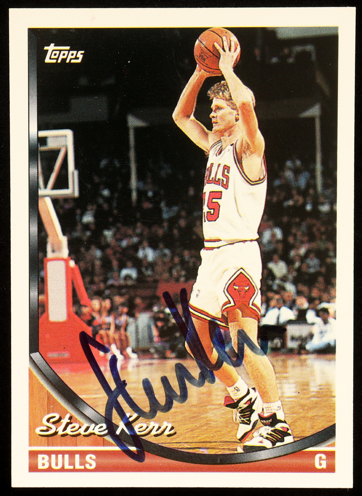 Steve Kerr Signed 1994 Topps Gold Basketball #252 (JSA) at PristineAuction.com Steve Kerr Signed 1994 Topps Gold Basketball #252 (JSA) at PristineAuction.com