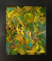 Mark Lewis Custom Framed Original Painting On Canvas #060-25 (Lewis) at PristineAuction.com