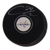 Connor McMichael Signed Capitals Logo Hockey Puck (JSA) at PristineAuction.com