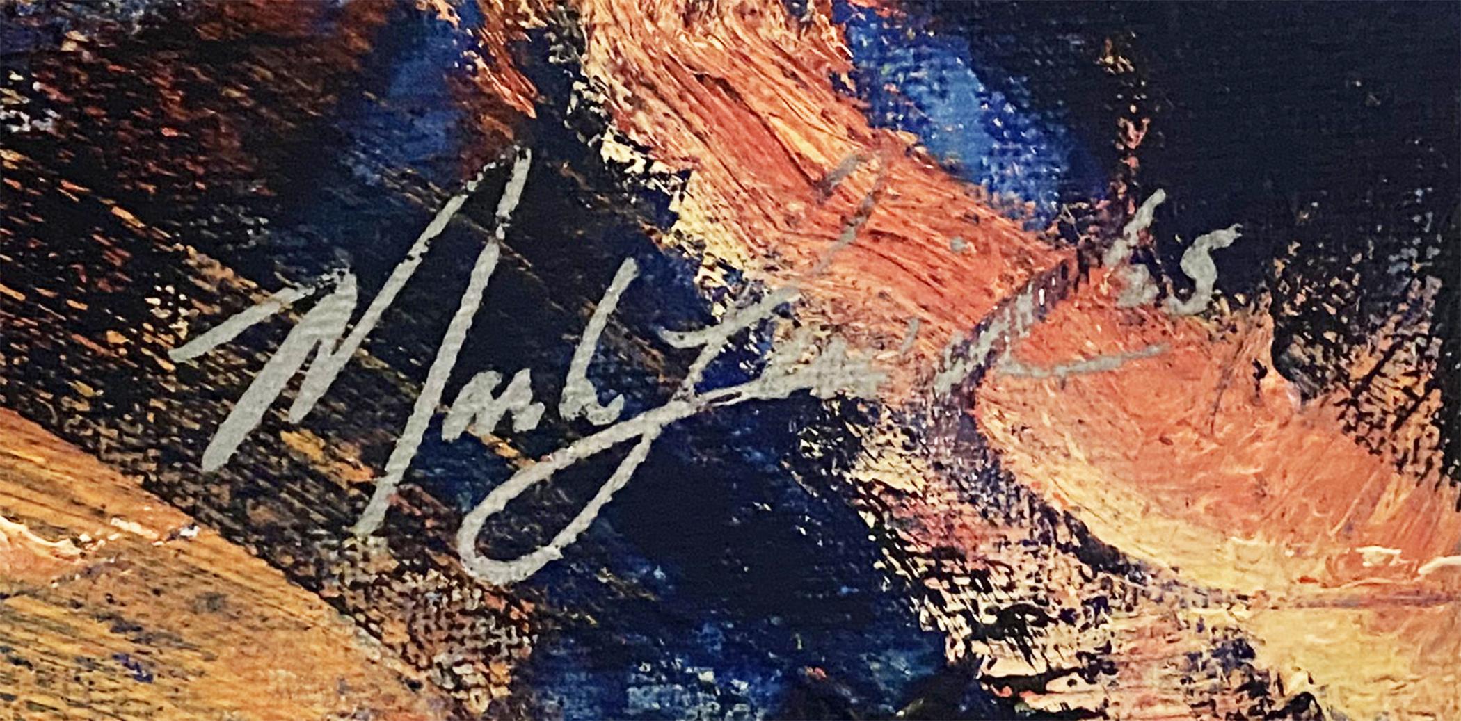 Mark Lewis Custom Framed Original Painting On Canvas #063-25 (Lewis) at PristineAuction.com Mark Lewis Custom Framed Original Painting On Canvas #063-25 (Lewis) at PristineAuction.com