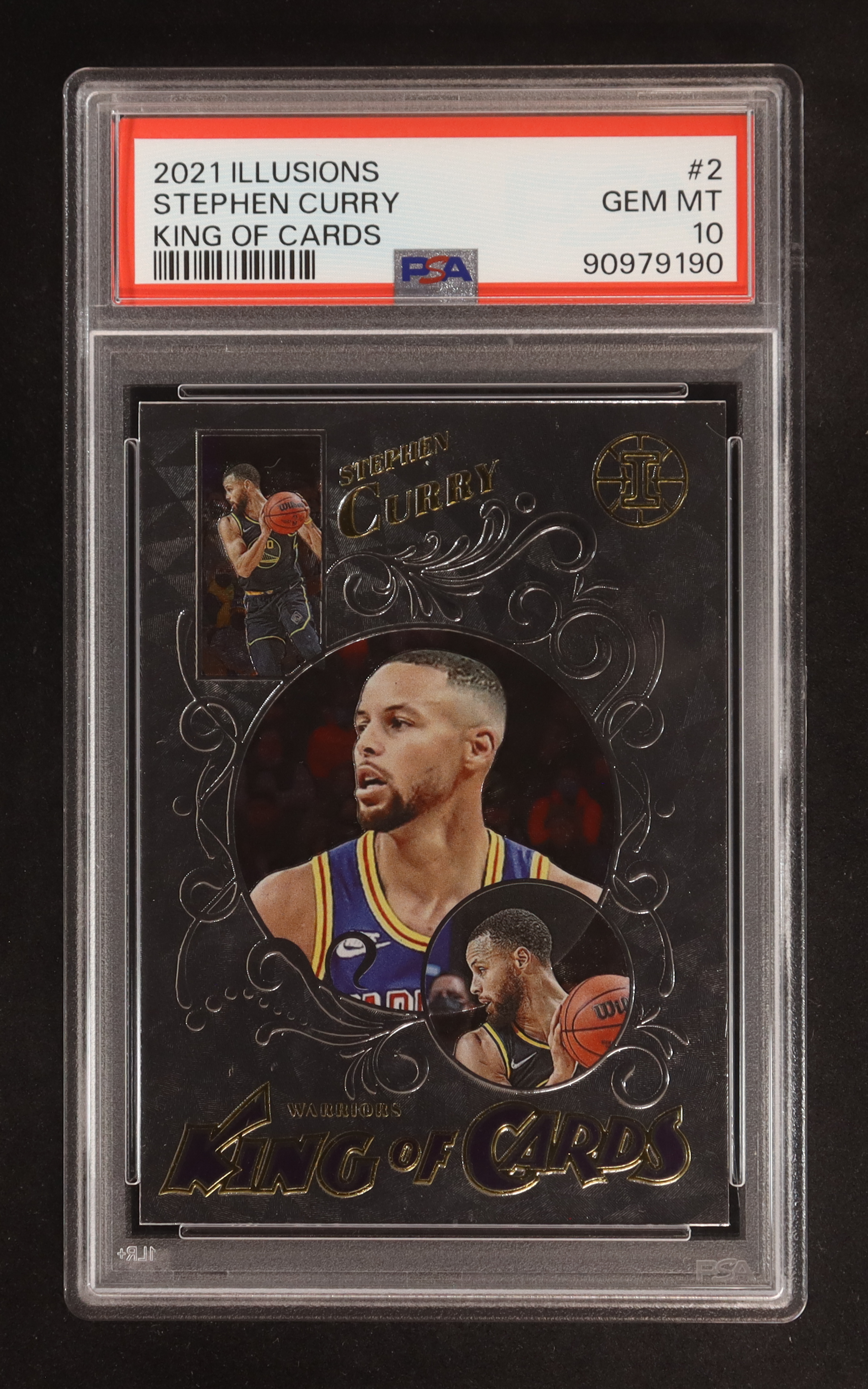Stephen Curry 2021-22 Panini Illusions King of Cards #2 (PSA 10) at PristineAuction.com Stephen Curry 2021-22 Panini Illusions King of Cards #2 (PSA 10) at PristineAuction.com