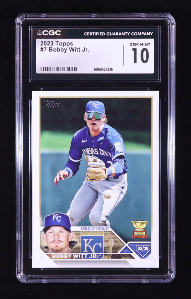 Bobby Witt Jr. 2023 Topps #7 (CGC 10) at PristineAuction.com Bobby Witt Jr. 2023 Topps #7 (CGC 10) at PristineAuction.com