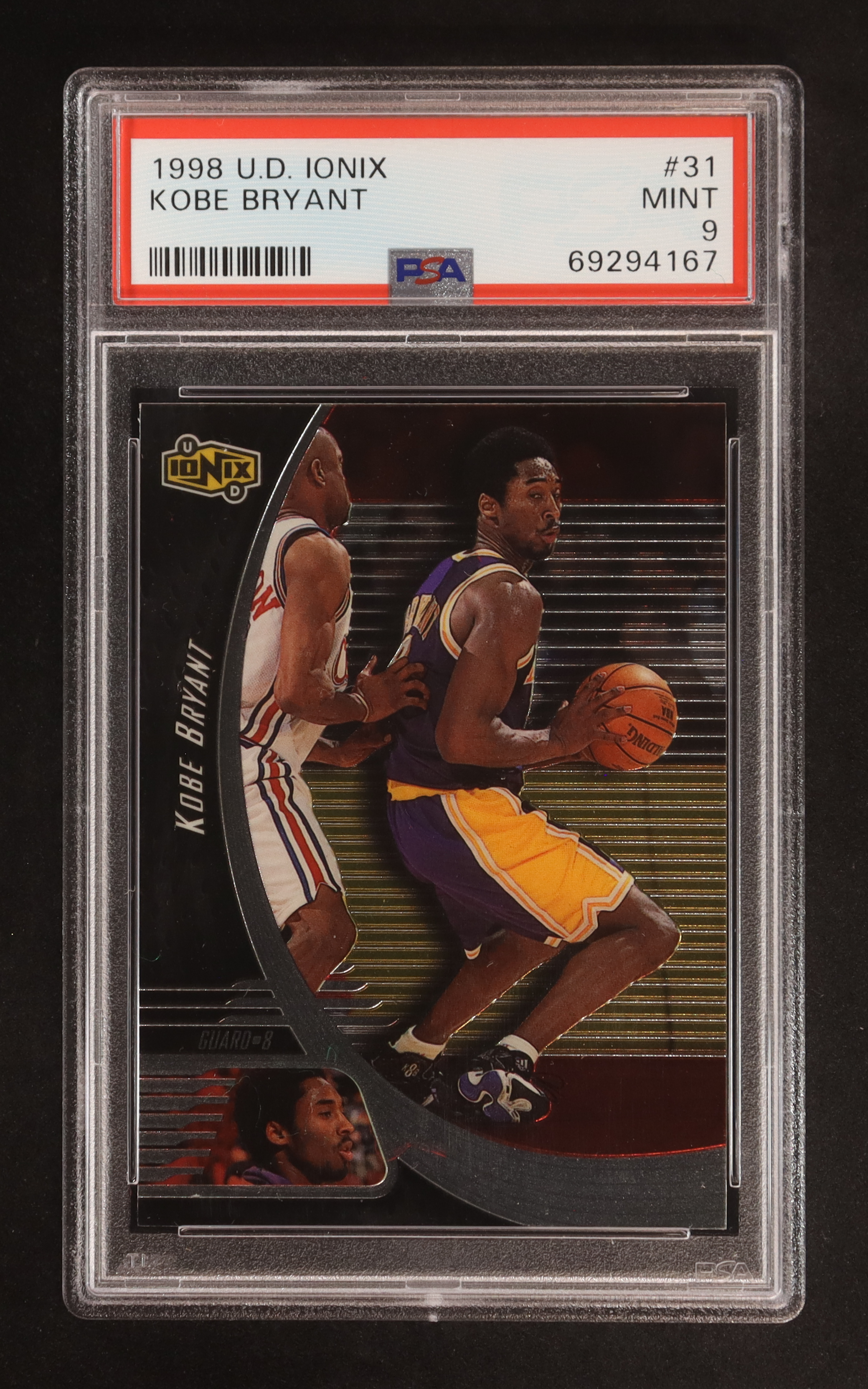 Kobe Bryant 1998-99 UD Ionix #31 (PSA 9) at PristineAuction.com Kobe Bryant 1998-99 UD Ionix #31 (PSA 9) at PristineAuction.com