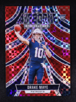 Drake Maye 2024 Rookies and Stars Airborne Red Plaid #24 RC at PristineAuction.com