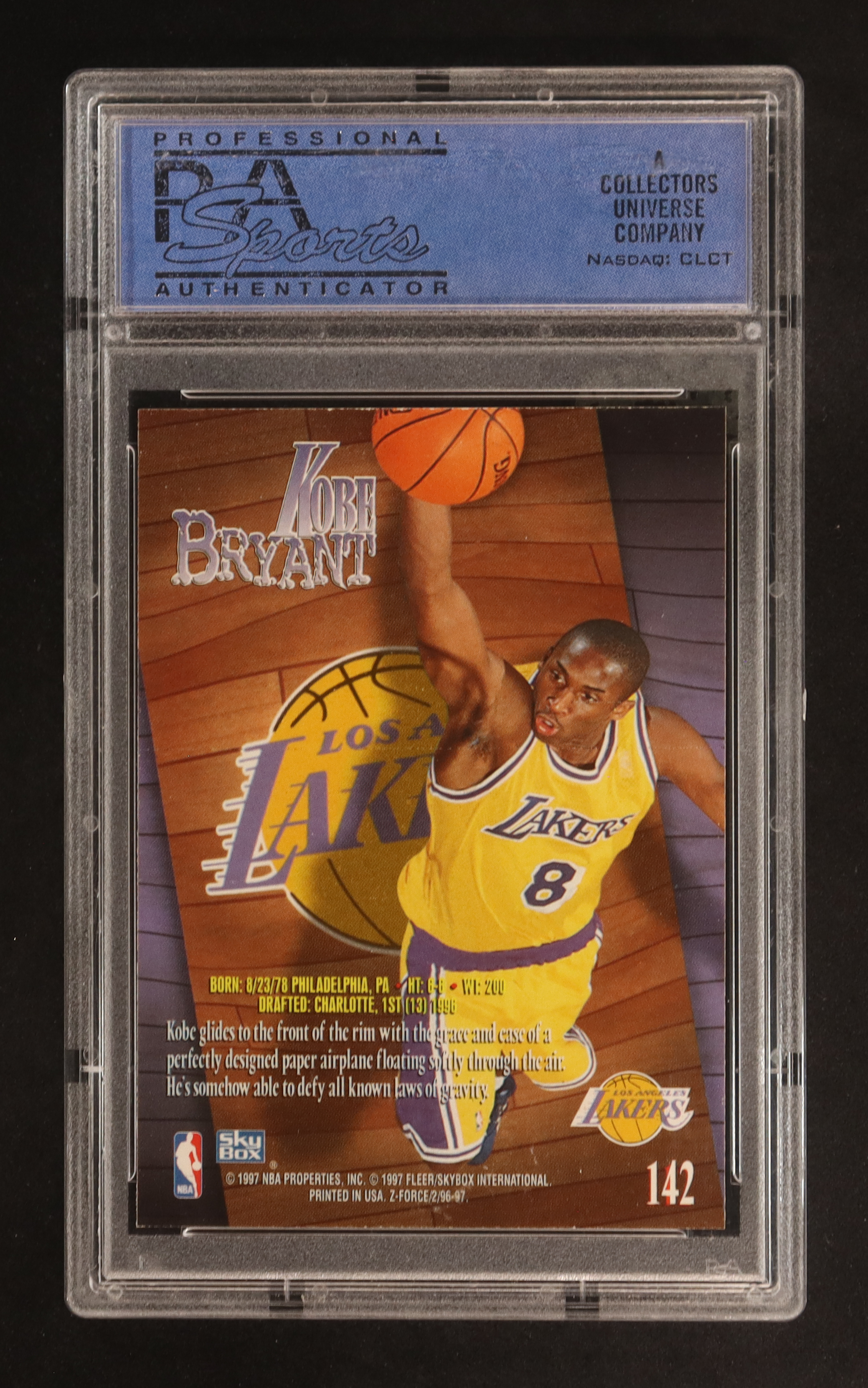 Kobe Bryant 1996-97 Z-Force #142 RC (PSA 8) at PristineAuction.com Kobe Bryant 1996-97 Z-Force #142 RC (PSA 8) at PristineAuction.com