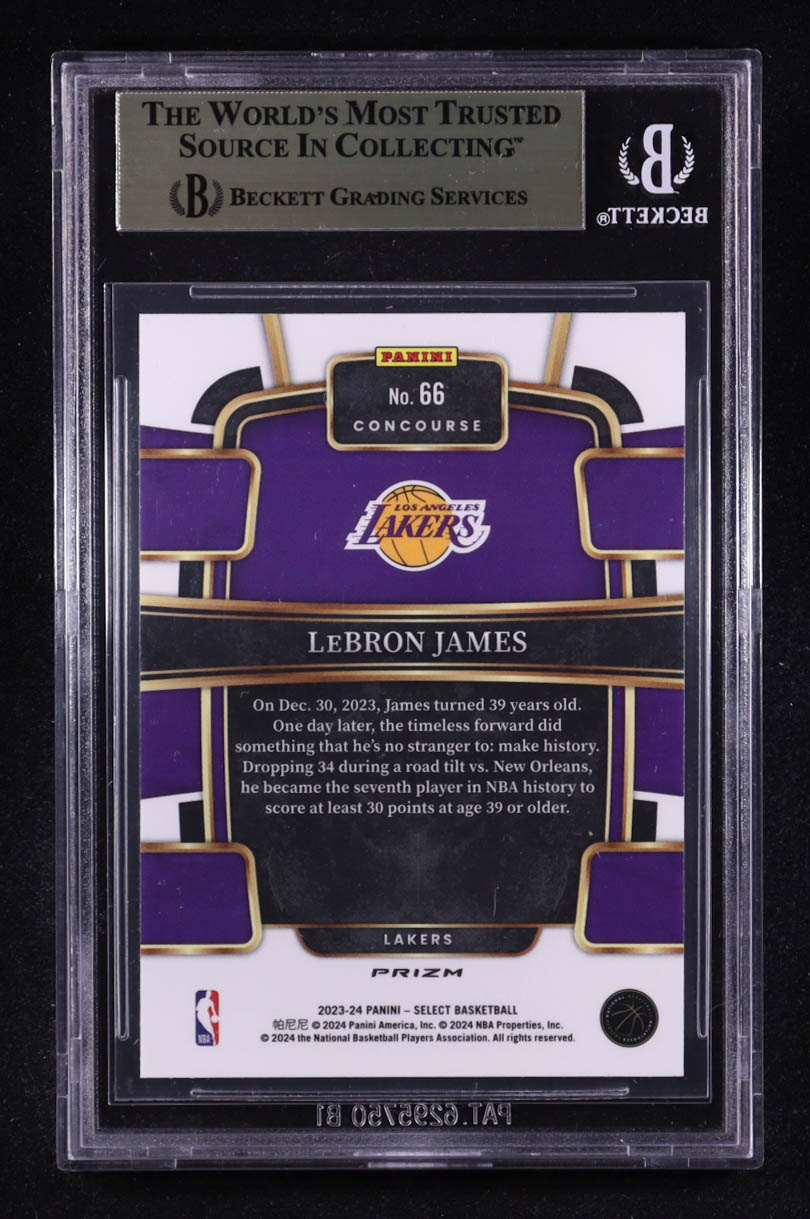 Lebron James 2023-24 Select Blue Prizm #66 (BGS 9.5) at PristineAuction.com Lebron James 2023-24 Select Blue Prizm #66 (BGS 9.5) at PristineAuction.com