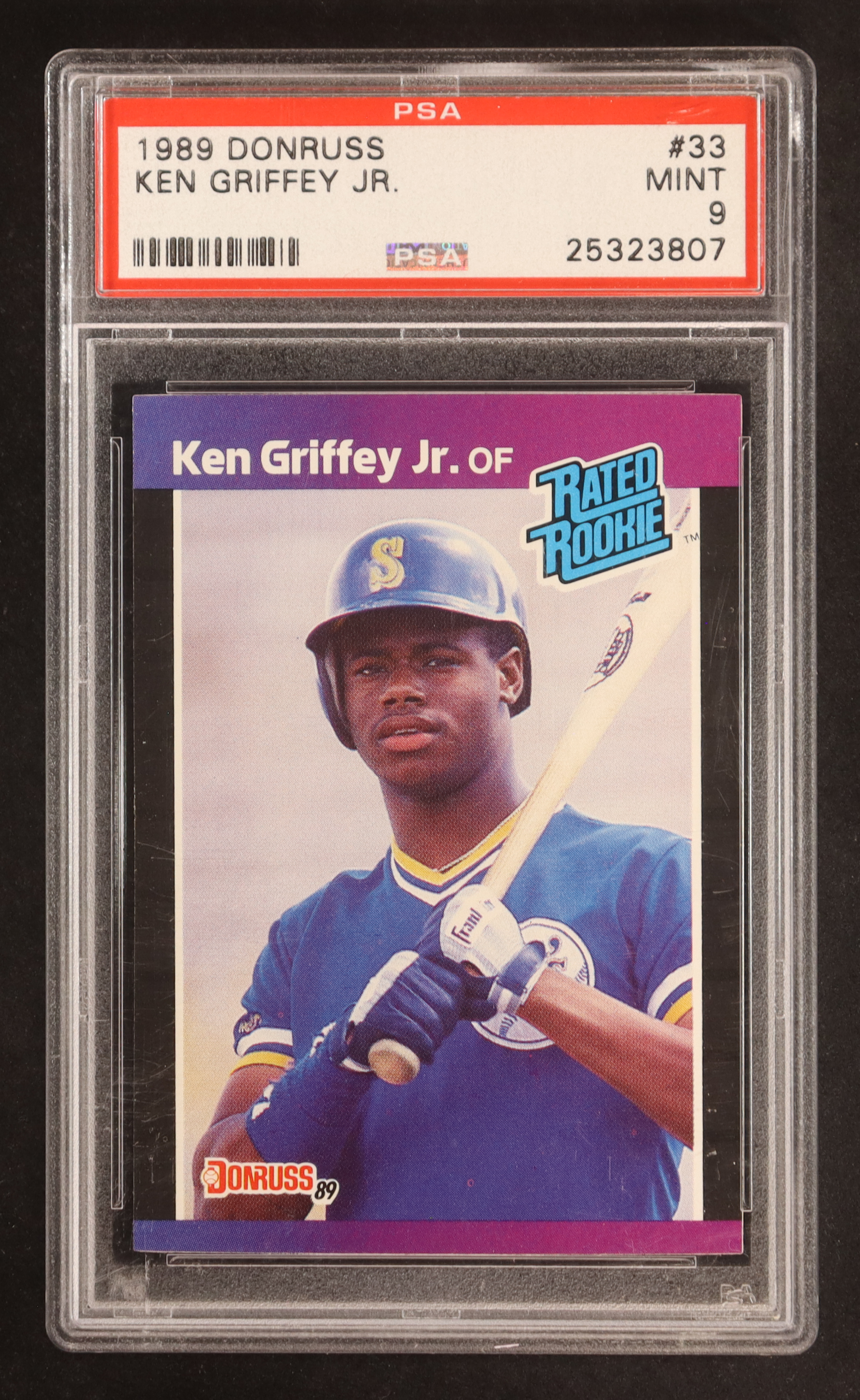 Ken Griffey Jr. 1989 Donruss #33 RR RC (PSA 9) at PristineAuction.com Ken Griffey Jr. 1989 Donruss #33 RR RC (PSA 9) at PristineAuction.com