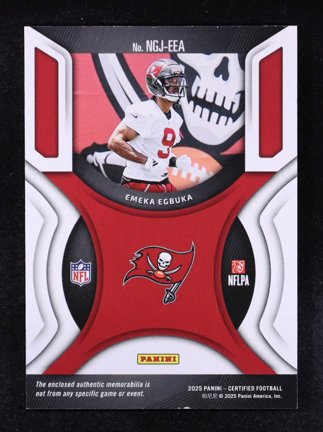 Emeka Egbuka 2025 Certified New Generation Jerseys Mirror #10 #358/499 RC at PristineAuction.com Emeka Egbuka 2025 Certified New Generation Jerseys Mirror #10 #358/499 RC at PristineAuction.com