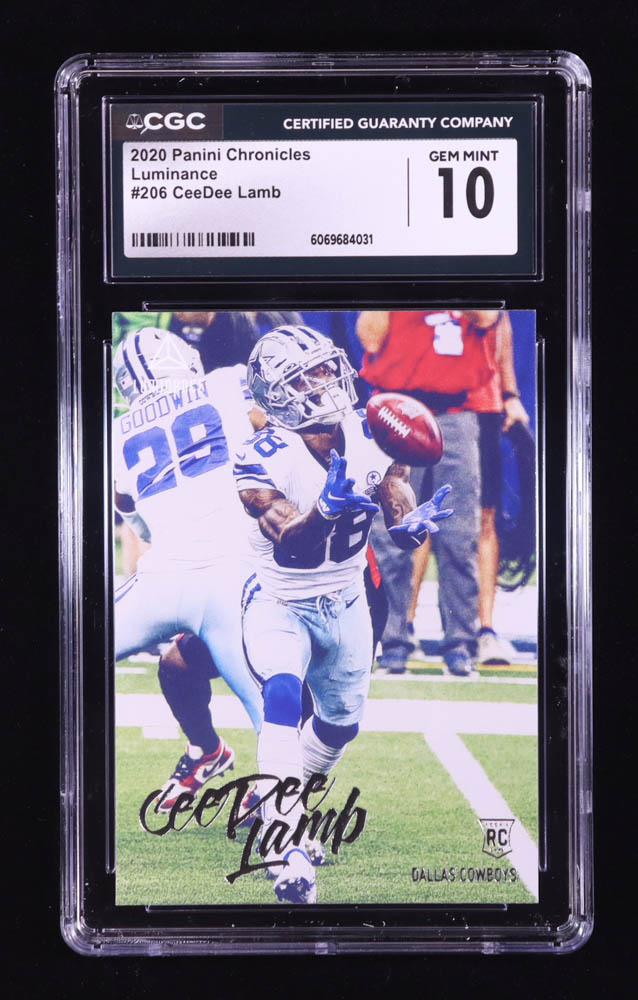 CeeDee Lamb 2020 Panini Luminance #206 RC / CHRONICLES (CGC 10) at PristineAuction.com CeeDee Lamb 2020 Panini Luminance #206 RC / CHRONICLES (CGC 10) at PristineAuction.com