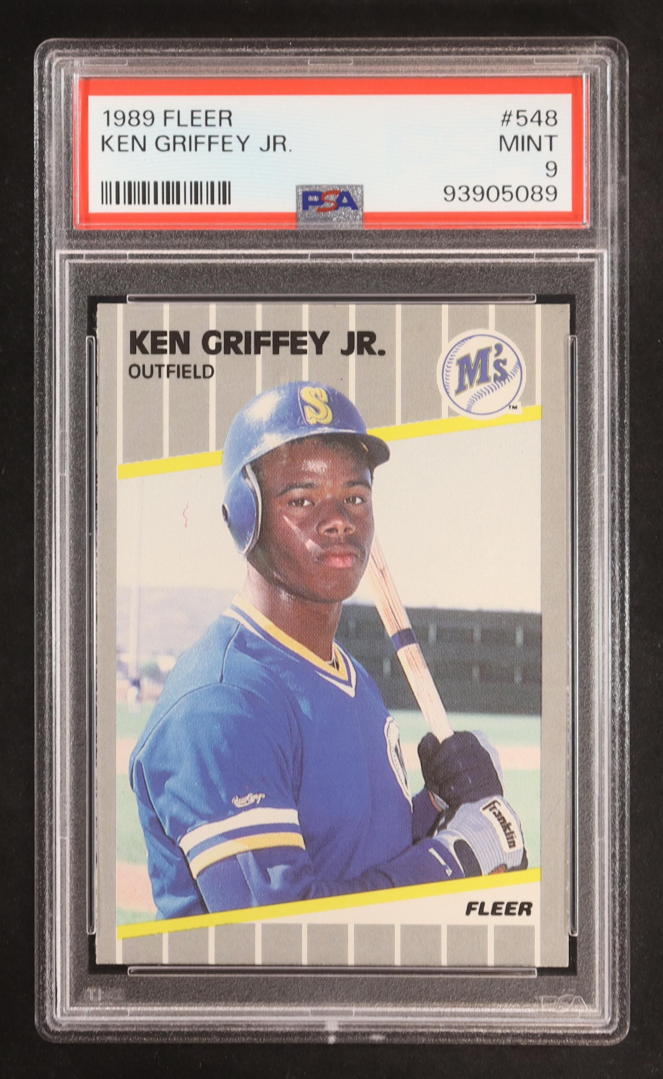 Ken Griffey Jr. 1989 Fleer #548 RC (PSA 9) at PristineAuction.com Ken Griffey Jr. 1989 Fleer #548 RC (PSA 9) at PristineAuction.com