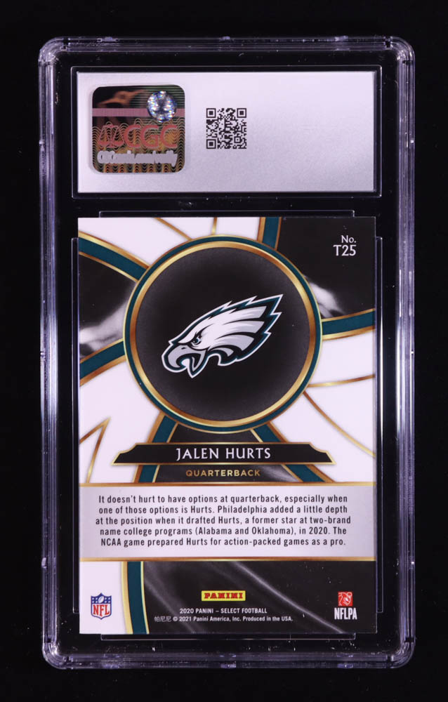 Jalen Hurts 2020 Select Turbocharged #25 RC (CGC 10) at PristineAuction.com Jalen Hurts 2020 Select Turbocharged #25 RC (CGC 10) at PristineAuction.com