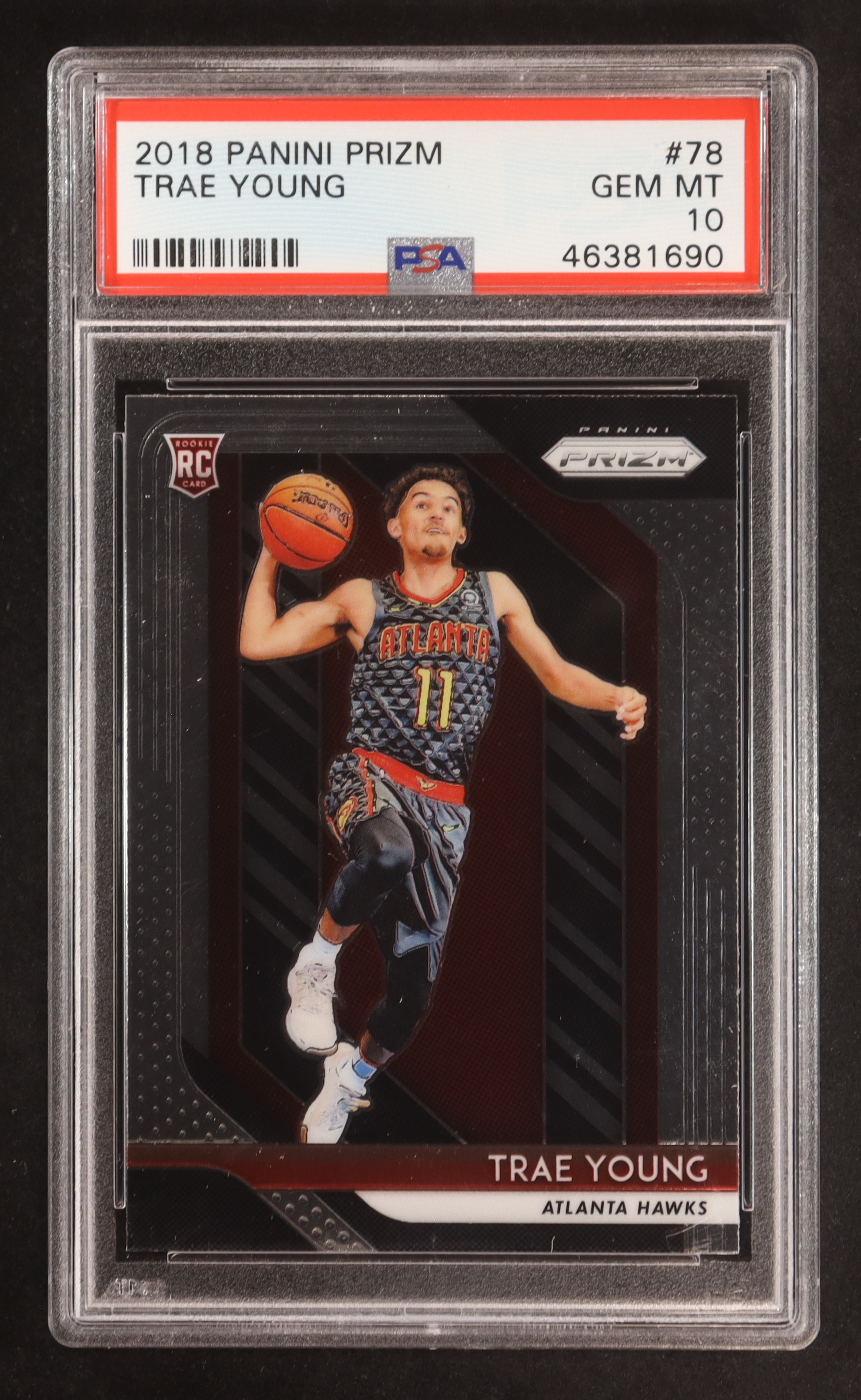 Trae Young 2018-19 Panini Prizm #78 RC (PSA 10) at PristineAuction.com Trae Young 2018-19 Panini Prizm #78 RC (PSA 10) at PristineAuction.com