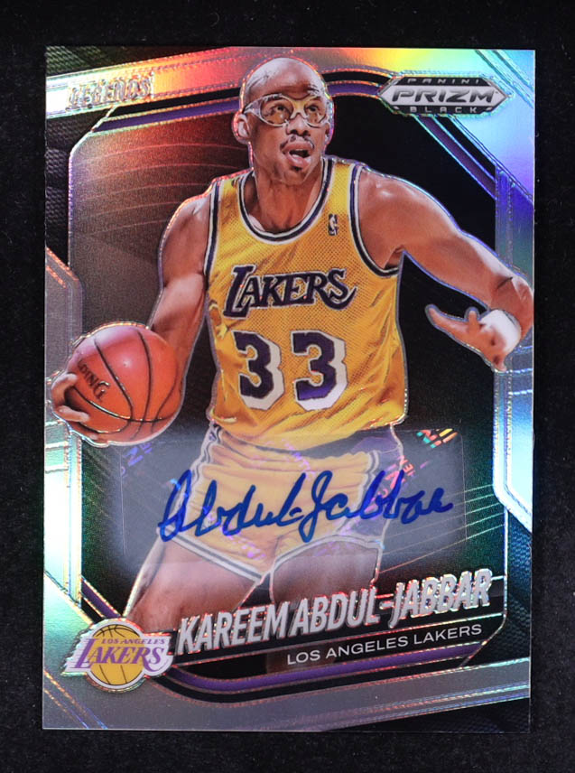 Kareem Abdul-Jabbar 2024-25 Panini Prizm Black Autographs Prizms Silver #270 LGD at PristineAuction.com Kareem Abdul-Jabbar 2024-25 Panini Prizm Black Autographs Prizms Silver #270 LGD at PristineAuction.com