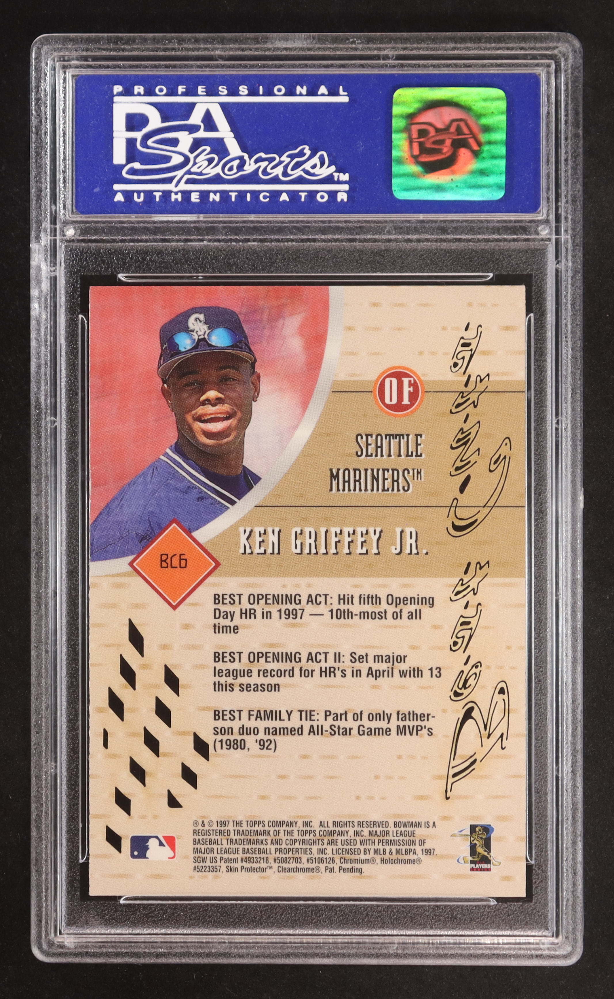 Ken Griffey Jr. 1997 Bowman's Best Best Cuts #BC6 (PSA 9) at PristineAuction.com Ken Griffey Jr. 1997 Bowman's Best Best Cuts #BC6 (PSA 9) at PristineAuction.com