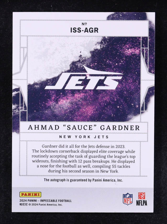 Ahmad Gardner 2024 Panini Impeccable Impeccable Stars Signatures #4 #29/75 at PristineAuction.com Ahmad Gardner 2024 Panini Impeccable Impeccable Stars Signatures #4 #29/75 at PristineAuction.com