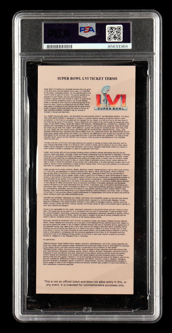 Ja'Marr Chase Signed Super Bowl LVI Commemorative Ticket (PSA) at PristineAuction.com Ja'Marr Chase Signed Super Bowl LVI Commemorative Ticket (PSA) at PristineAuction.com