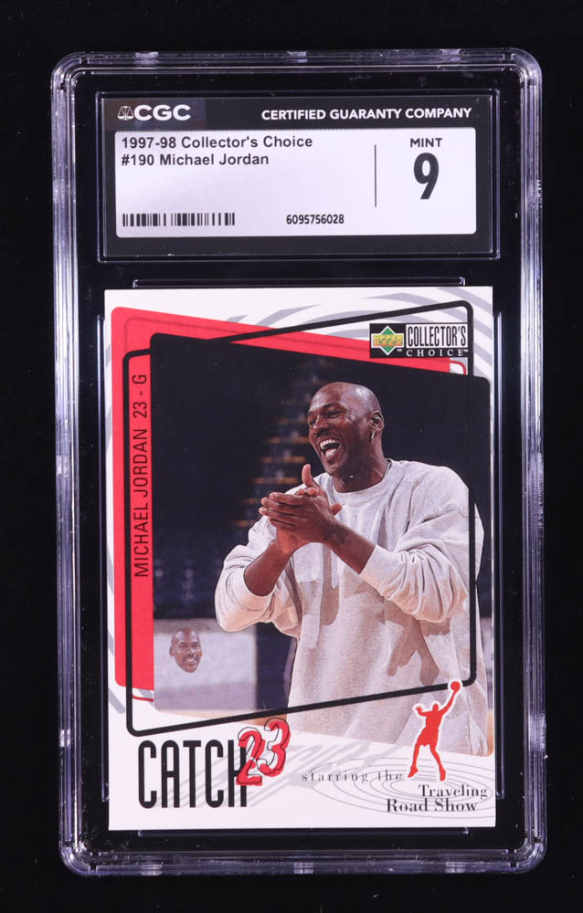 Michael Jordan 1997-98 Collector's Choice #190 / Catch 23 Road Show (CGC 9) at PristineAuction.com Michael Jordan 1997-98 Collector's Choice #190 / Catch 23 Road Show (CGC 9) at PristineAuction.com