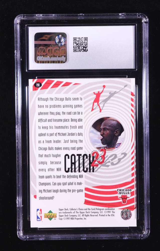 Michael Jordan 1997-98 Collector's Choice #190 / Catch 23 Road Show (CGC 9) at PristineAuction.com Michael Jordan 1997-98 Collector's Choice #190 / Catch 23 Road Show (CGC 9) at PristineAuction.com