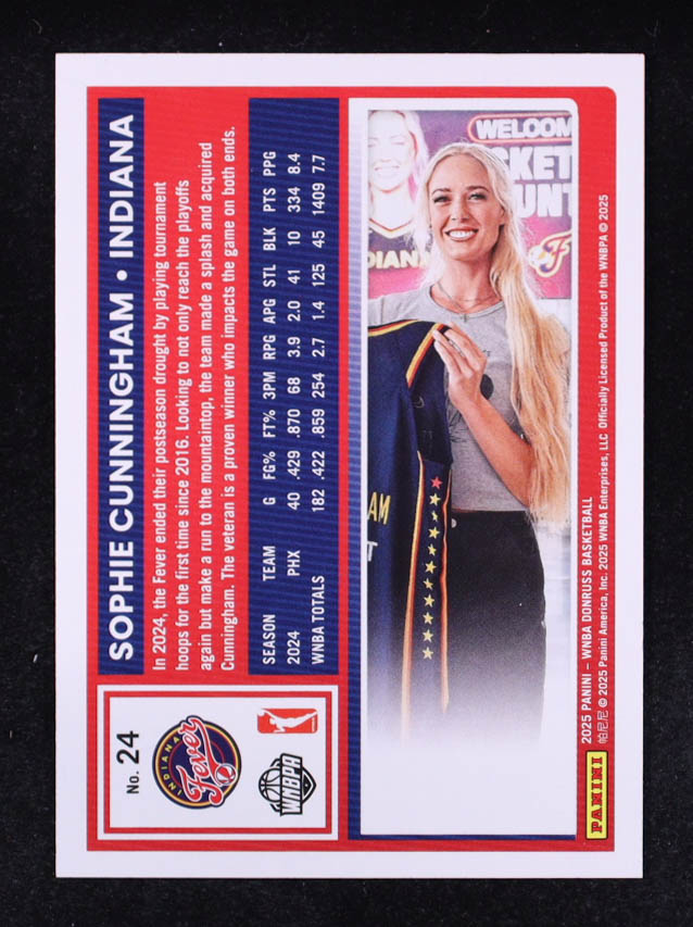 Sophie Cunningham 2025 Donruss WNBA Holo #24 at PristineAuction.com Sophie Cunningham 2025 Donruss WNBA Holo #24 at PristineAuction.com