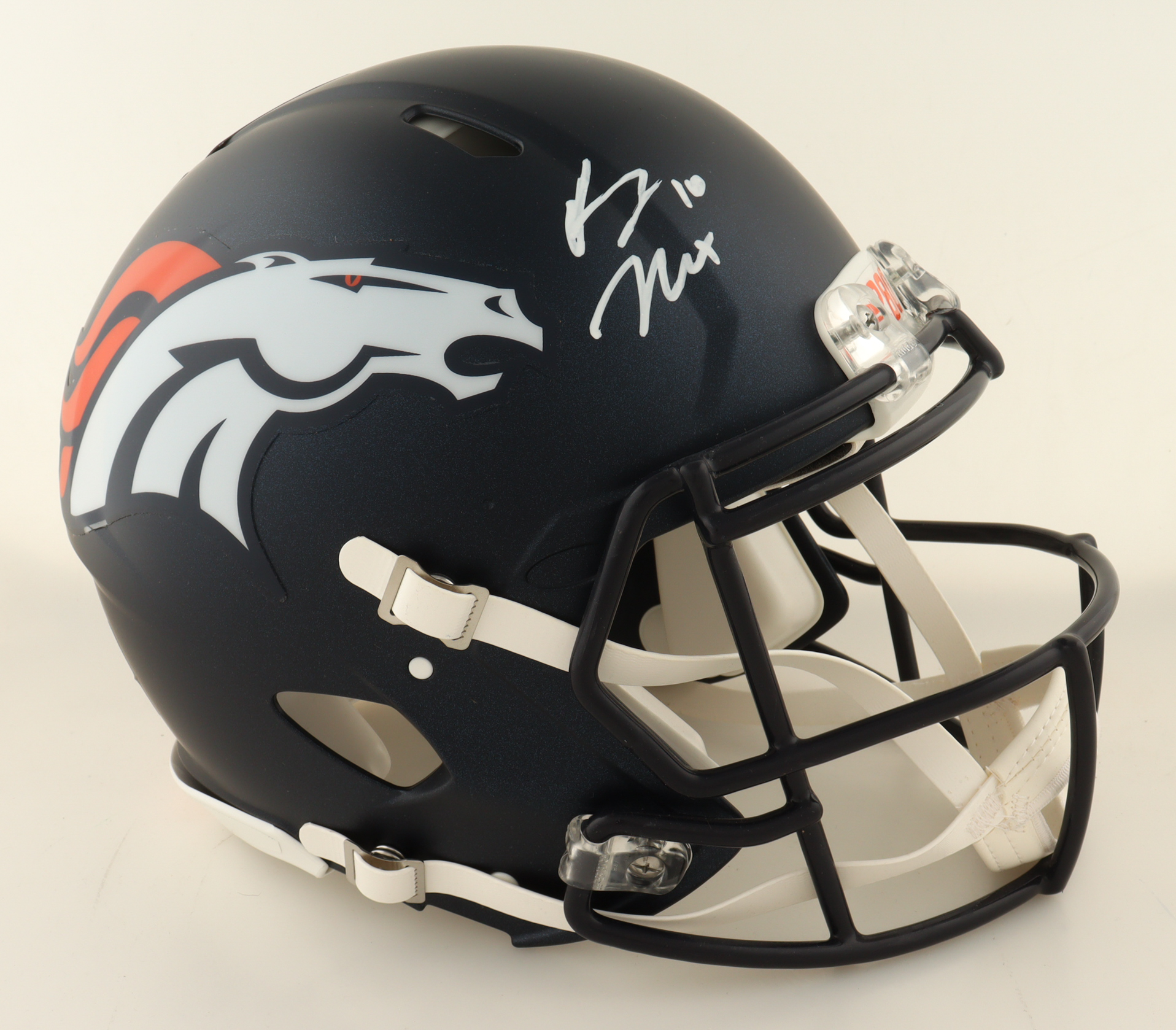 Bo Nix Signed Broncos Full-Size Authentic On-Field Helmet (Beckett) at PristineAuction.com Bo Nix Signed Broncos Full-Size Authentic On-Field Helmet (Beckett) at PristineAuction.com