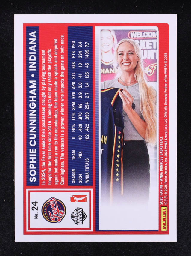 Sophie Cunningham 2025 Donruss WNBA Holo #24 at PristineAuction.com Sophie Cunningham 2025 Donruss WNBA Holo #24 at PristineAuction.com