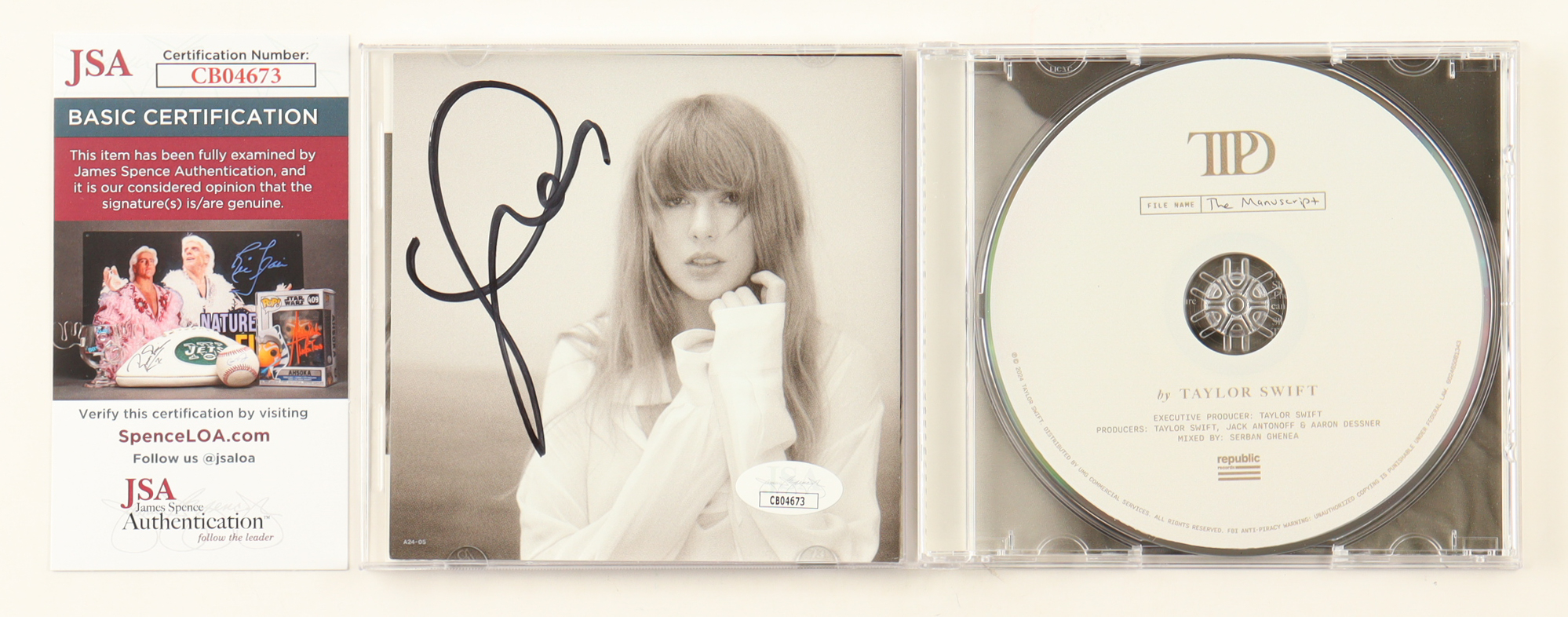 Taylor Swift Signed "The Tortured Poets Department" CD Album Insert (JSA) at PristineAuction.com Taylor Swift Signed "The Tortured Poets Department" CD Album Insert (JSA) at PristineAuction.com