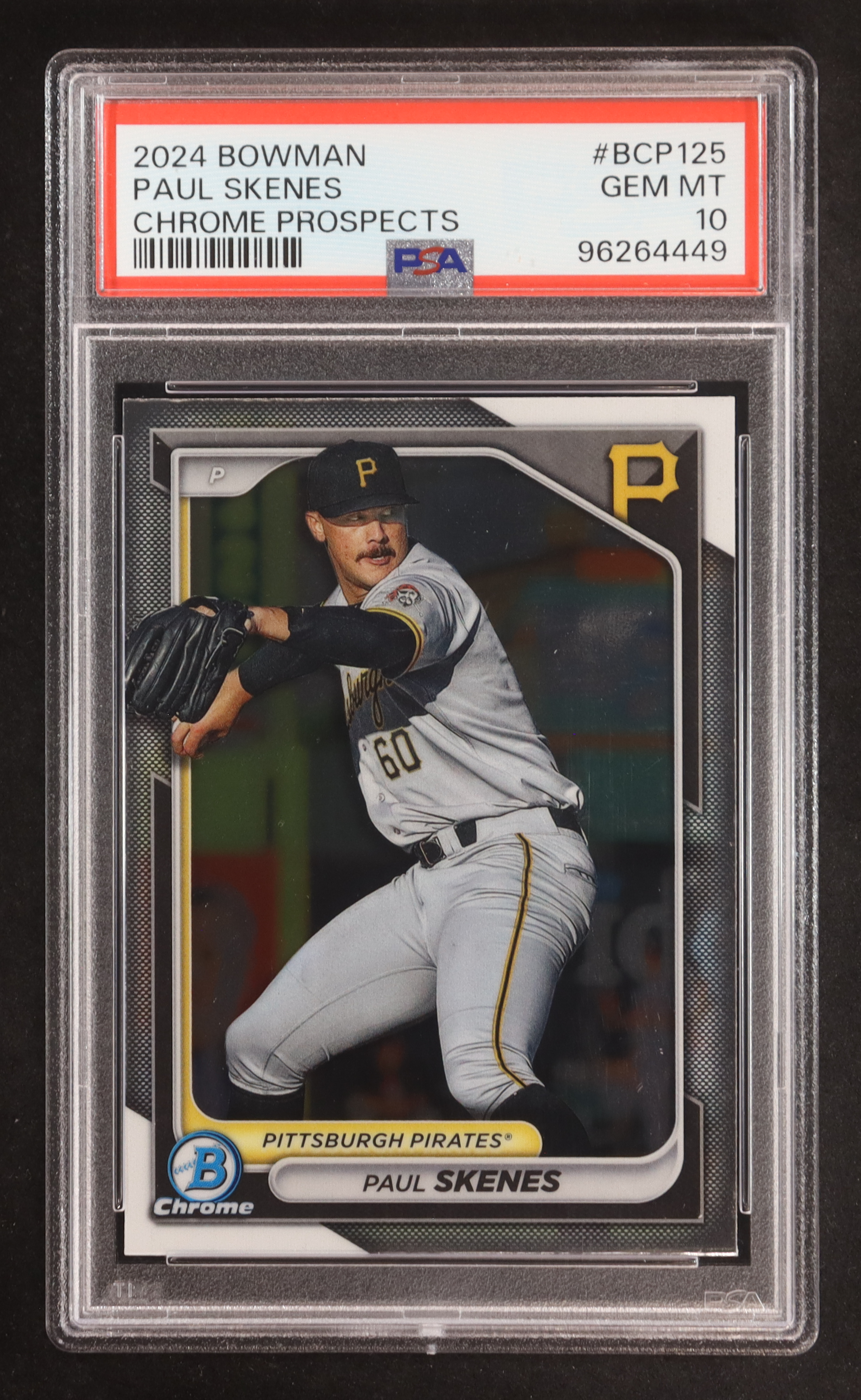 Paul Skenes 2024 Bowman Chrome Prospects #BCP125 RC (PSA 10) at PristineAuction.com Paul Skenes 2024 Bowman Chrome Prospects #BCP125 RC (PSA 10) at PristineAuction.com