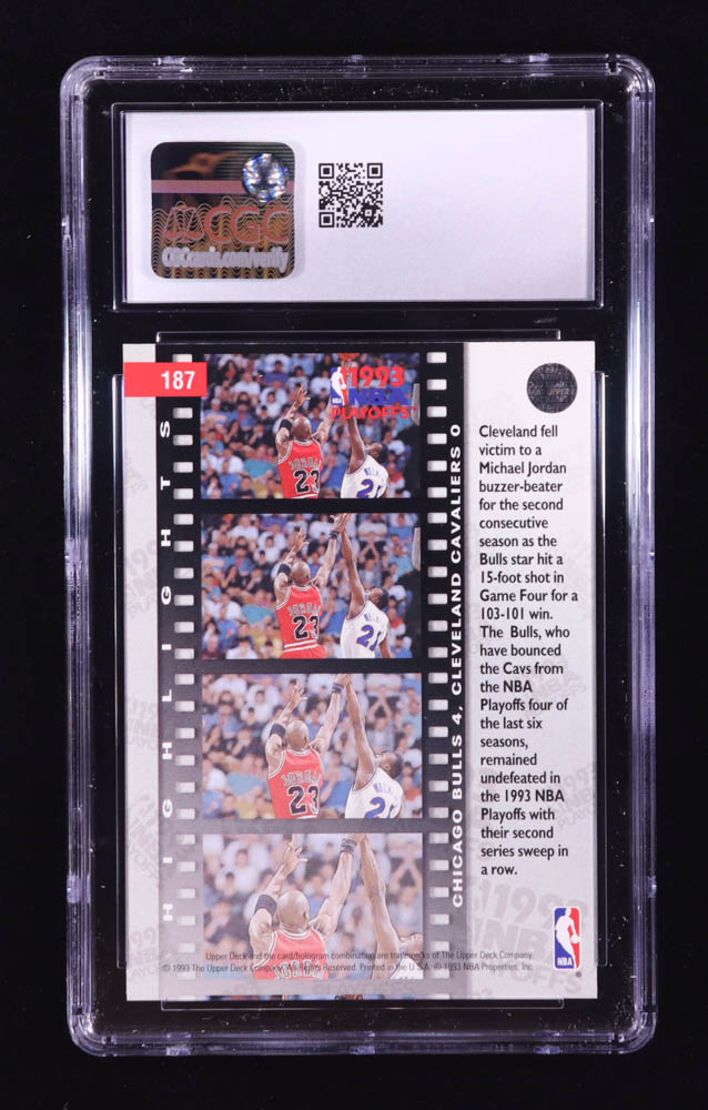 Michael Jordan / Gerald Wilkins 1993-94 Upper Deck #187 PO (CGC 9) at PristineAuction.com Michael Jordan / Gerald Wilkins 1993-94 Upper Deck #187 PO (CGC 9) at PristineAuction.com