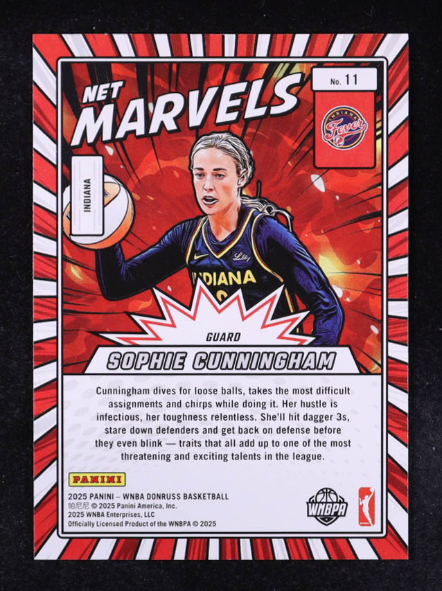 Sophie Cunningham 2025 Donruss WNBA Net Marvels #11 at PristineAuction.com Sophie Cunningham 2025 Donruss WNBA Net Marvels #11 at PristineAuction.com