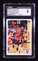 Michael Jordan 1994-95 Upper Deck Jordan He's Back Reprints #44 / 91-92 Upper Deck (CGC 9) at PristineAuction.com