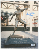 Bob Feller Signed Indians 8x10 Photo Inscribed "HOF 62" (Beckett) at PristineAuction.com