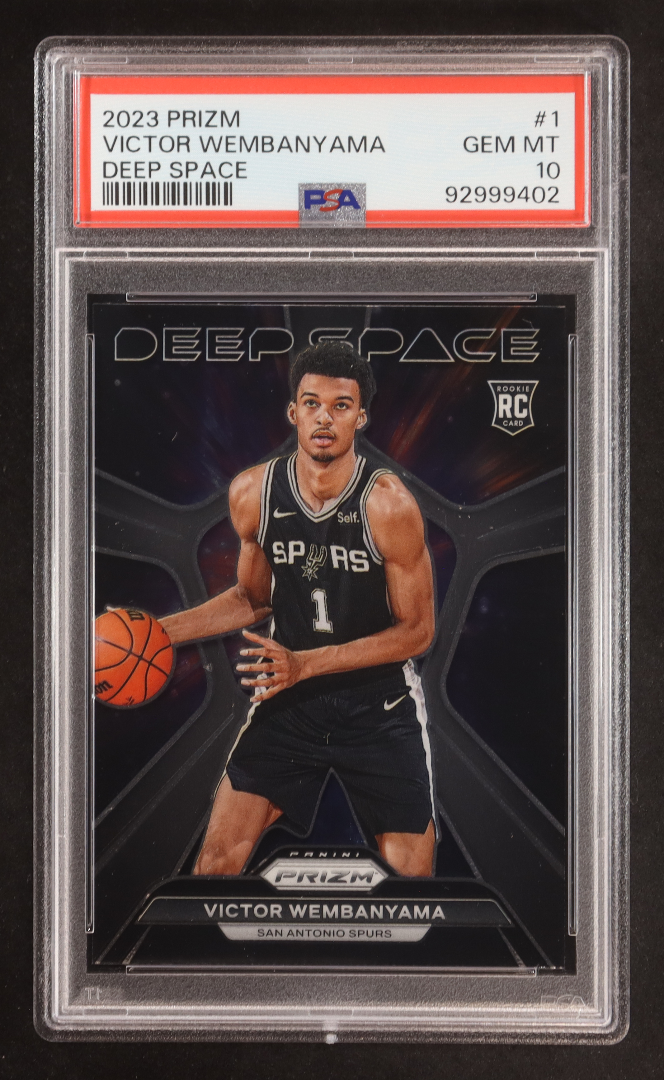 Victor Wembanyama 2023-24 Panini Prizm Deep Space #1 RC (PSA 10) at PristineAuction.com Victor Wembanyama 2023-24 Panini Prizm Deep Space #1 RC (PSA 10) at PristineAuction.com