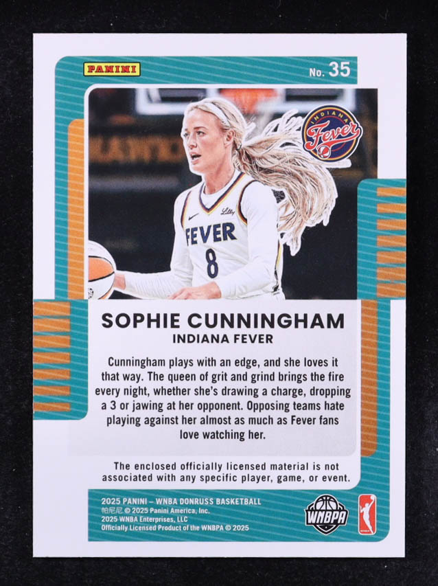 Sophie Cunningham 2025 Donruss WNBA Jersey Series #35 at PristineAuction.com Sophie Cunningham 2025 Donruss WNBA Jersey Series #35 at PristineAuction.com
