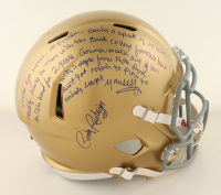 Rudy Ruettiger Signed Notre Dame Fighting Irish Full-Size Speed Helmet with Extensive Inscription (Beckett) at PristineAuction.com