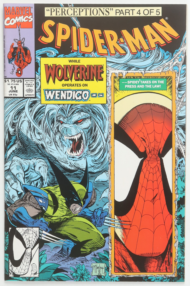1991 "Spider-Man" Issue #11 Marvel Comic Book at PristineAuction.com 1991 "Spider-Man" Issue #11 Marvel Comic Book at PristineAuction.com