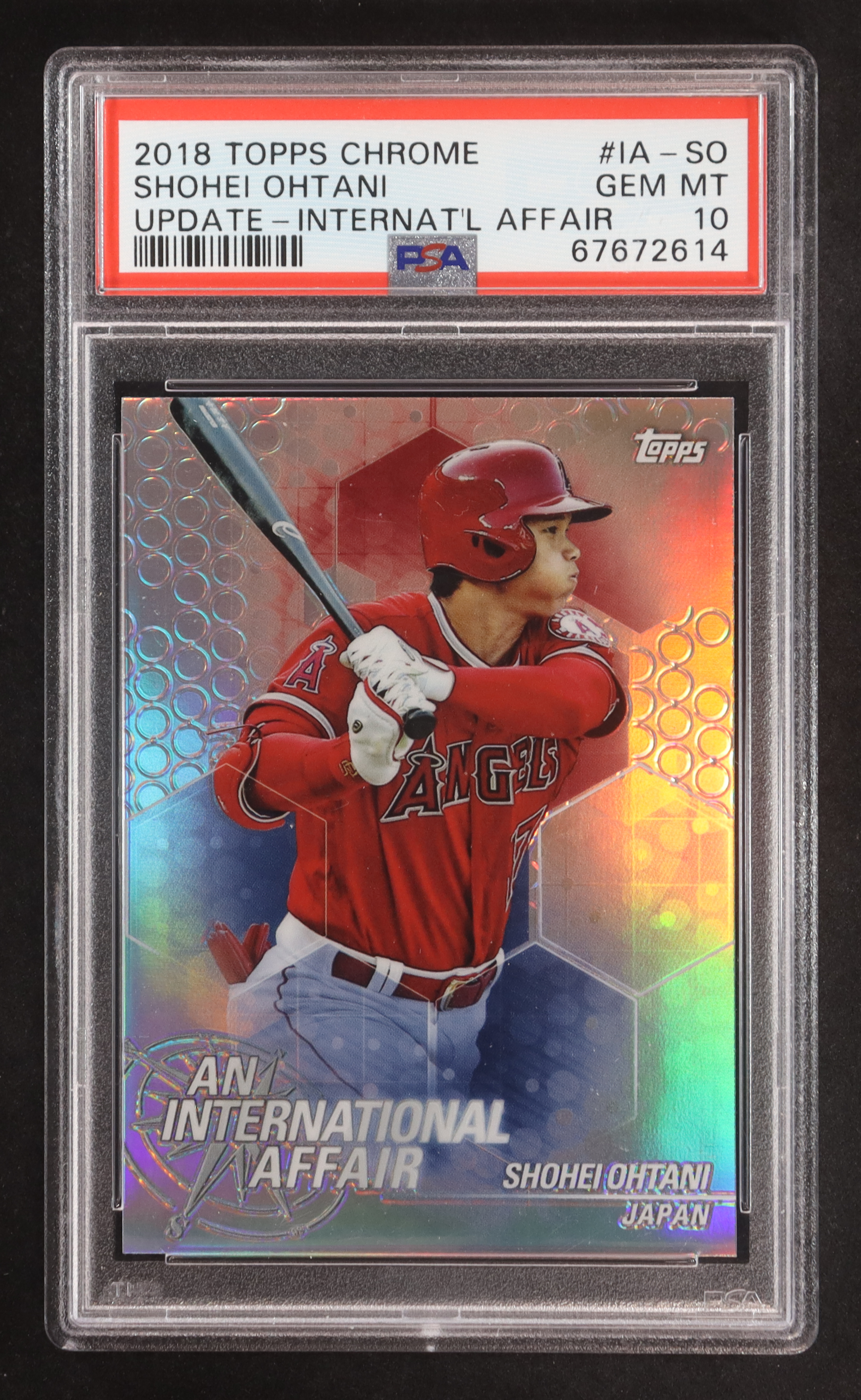 Shohei Ohtani 2018 Topps Chrome Update An International Affair #IASO RC (PSA 10) at PristineAuction.com Shohei Ohtani 2018 Topps Chrome Update An International Affair #IASO RC (PSA 10) at PristineAuction.com