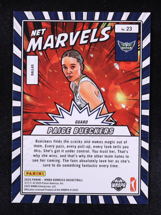 Paige Bueckers 2025 Donruss WNBA Net Marvels #23 RC at PristineAuction.com Paige Bueckers 2025 Donruss WNBA Net Marvels #23 RC at PristineAuction.com