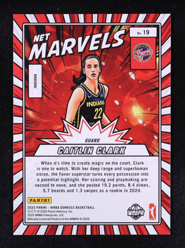 Caitlin Clark 2025 Donruss WNBA Net Marvels #19 at PristineAuction.com Caitlin Clark 2025 Donruss WNBA Net Marvels #19 at PristineAuction.com