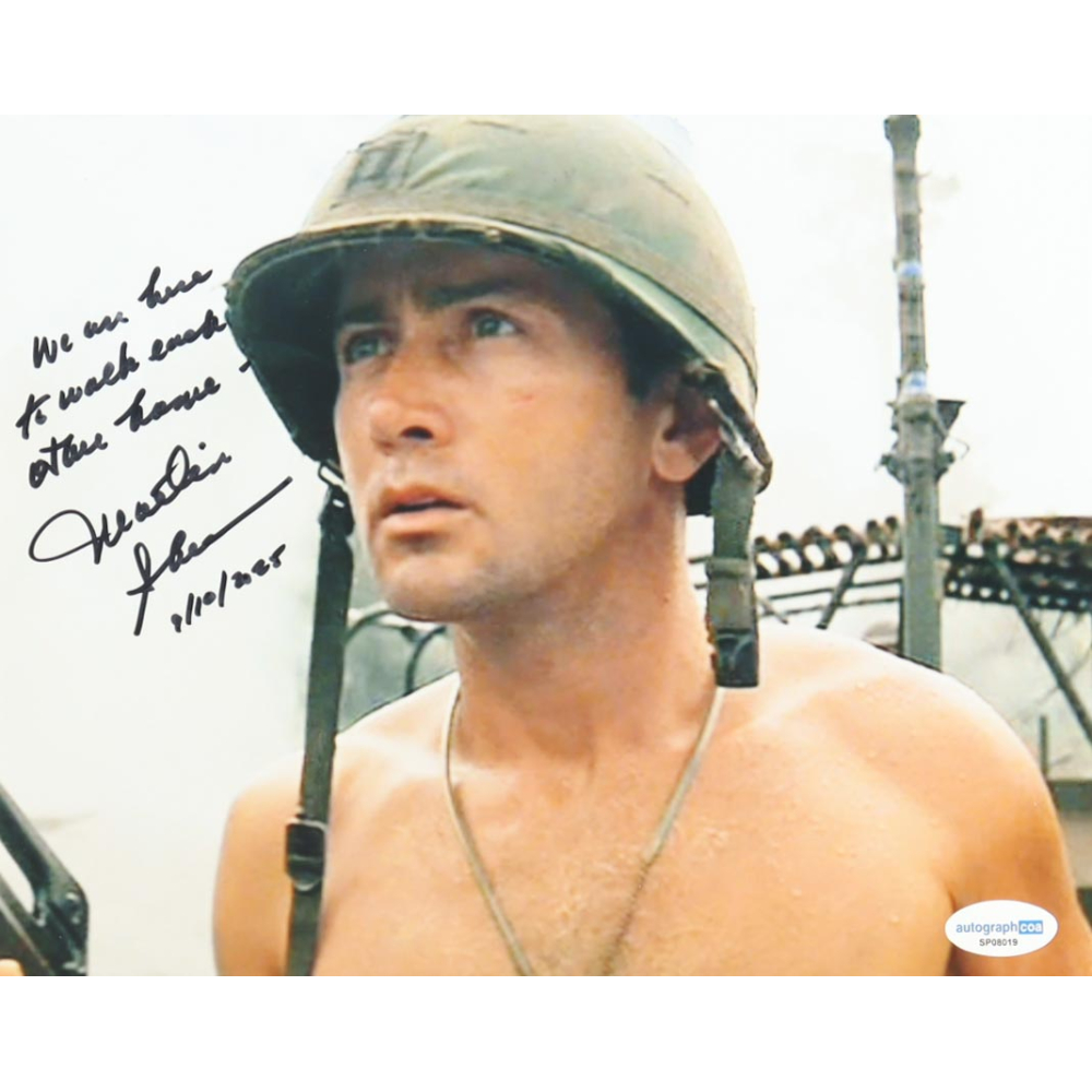 Martin Sheen Signed "Apocalypse Now" 8x10 Photo Inscribed "We Are Here To Walk Each Other Home" & "9/10/2025" (ACOA) at PristineAuction.com