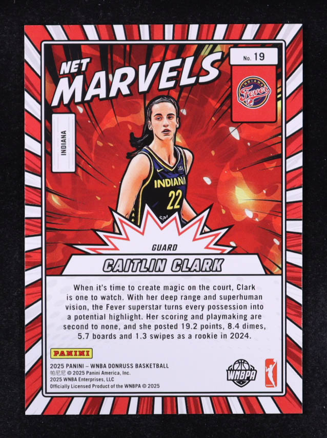 Caitlin Clark 2025 Donruss WNBA Net Marvels #19 at PristineAuction.com Caitlin Clark 2025 Donruss WNBA Net Marvels #19 at PristineAuction.com