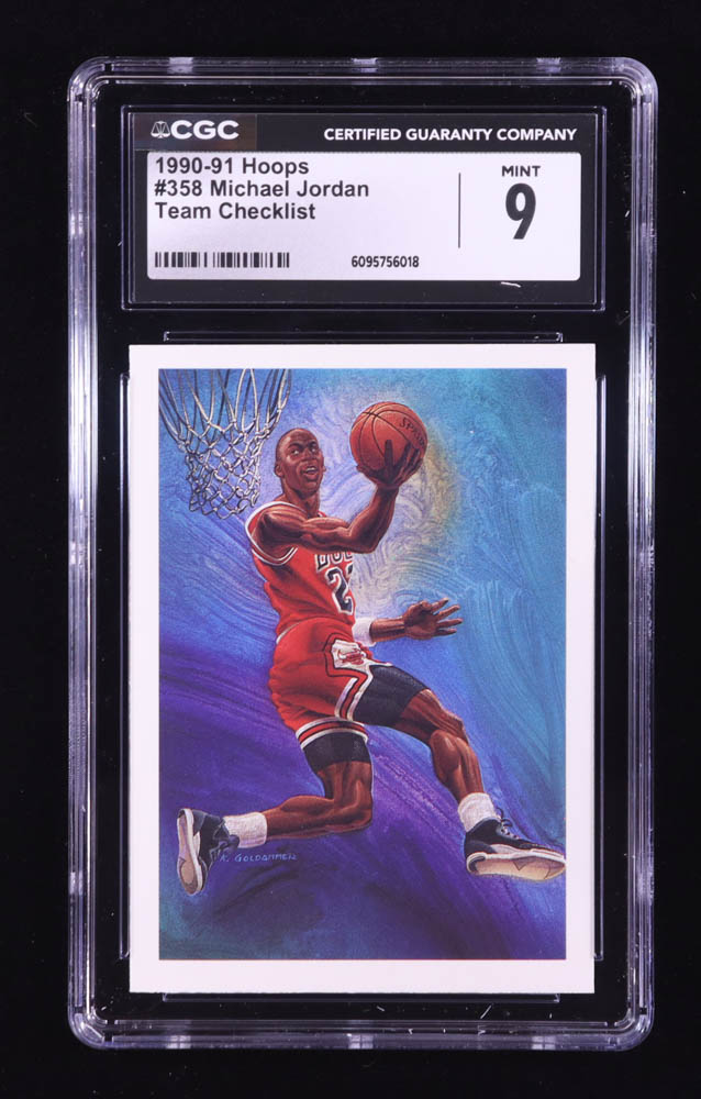 Michael Jordan 1990-91 Hoops #358 TC (CGC 9) at PristineAuction.com Michael Jordan 1990-91 Hoops #358 TC (CGC 9) at PristineAuction.com