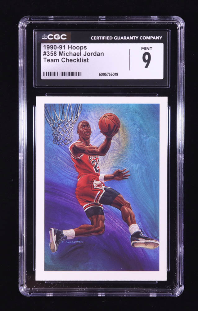 Michael Jordan 1990-91 Hoops #358 TC (CGC 9) at PristineAuction.com Michael Jordan 1990-91 Hoops #358 TC (CGC 9) at PristineAuction.com