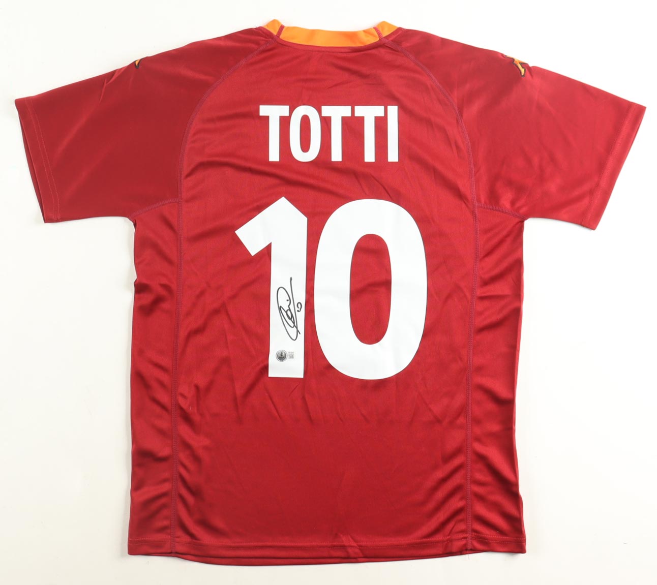 Francesco Totti Signed AS Roma Kappa Authentic Jersey (Beckett) at PristineAuction.com Francesco Totti Signed AS Roma Kappa Authentic Jersey (Beckett) at PristineAuction.com
