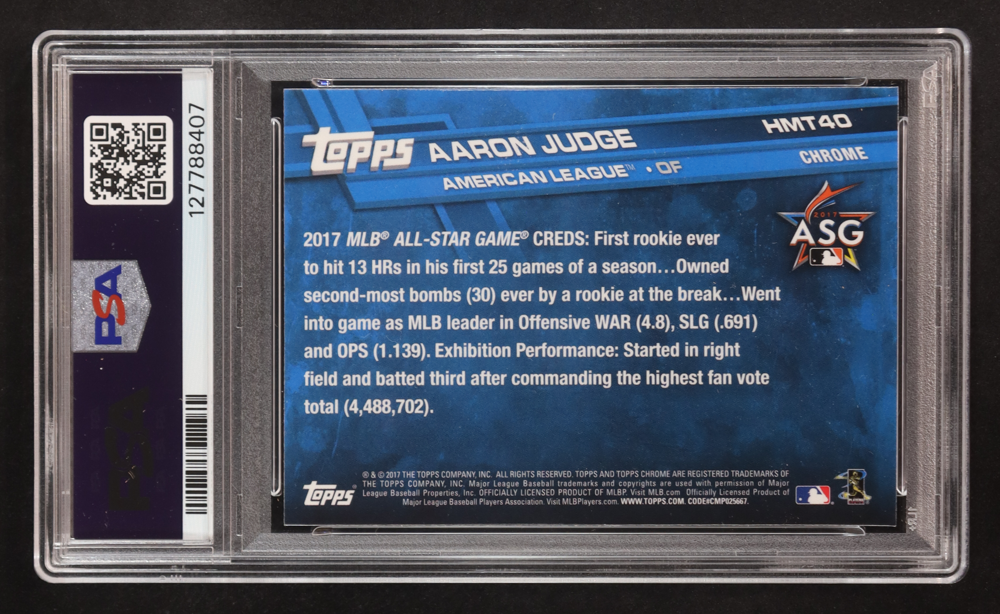 Aaron Judge 2017 Topps Chrome Update #HMT40 AS RC (PSA 10) at PristineAuction.com Aaron Judge 2017 Topps Chrome Update #HMT40 AS RC (PSA 10) at PristineAuction.com