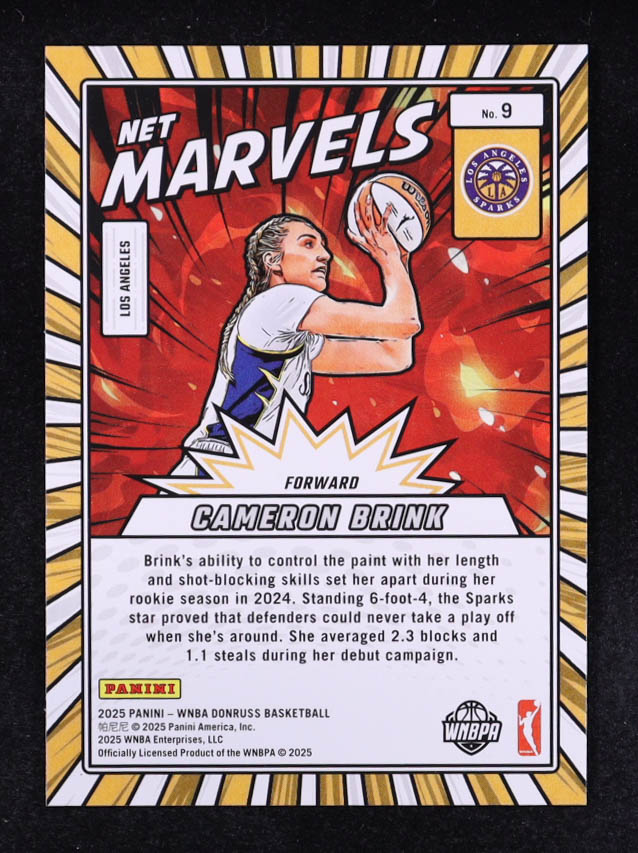 Cameron Brink 2025 Donruss WNBA Net Marvels #9 at PristineAuction.com Cameron Brink 2025 Donruss WNBA Net Marvels #9 at PristineAuction.com