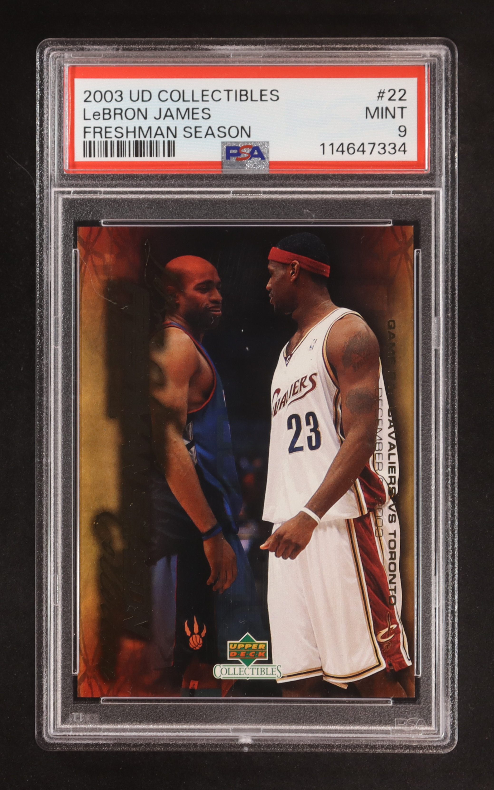LeBron James 2004 Upper Deck LeBron James Freshman Season #22 (PSA 9) at PristineAuction.com LeBron James 2004 Upper Deck LeBron James Freshman Season #22 (PSA 9) at PristineAuction.com